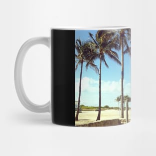 Palm trees photo Miami Florida blue sky palmtree landscape USA nature lovers Mug